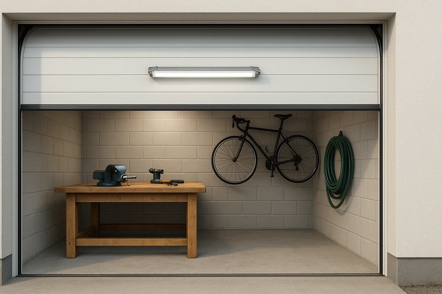 Garagenbeleuchtung planen: Der Guide für blendfreies Licht auch bei offenem Tor